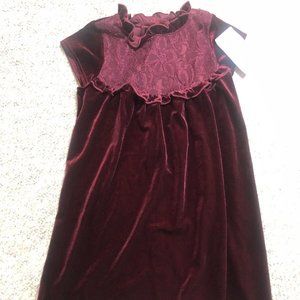 Kids Girls Good Lad Dress Burgundy Short Sleeve Size: 6X NWT